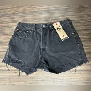 Women’s Levi Jean shorts high rise 501 black size 30